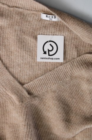 Дамски пуловер NA-KD, Размер S, Цвят Бежов, Цена 8,40 лв.