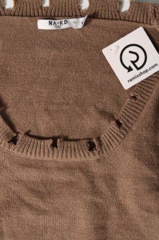Дамски пуловер NA-KD, Размер M, Цвят Бежов, Цена 8,75 лв.
