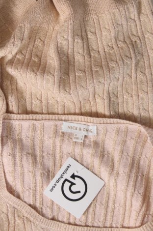 Дамски пуловер Nice & Chic, Размер L, Цвят Бежов, Цена 8,99 лв.