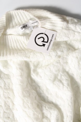 Дамски пуловер ONLY, Размер L, Цвят Бял, Цена 5,87 лв.