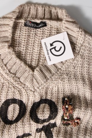 Дамски пуловер Parkhande, Размер M, Цвят Бежов, Цена 25,00 лв.