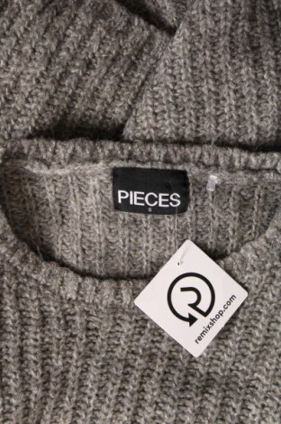 Дамски пуловер Pieces, Размер S, Цвят Сив, Цена 10,53 лв.