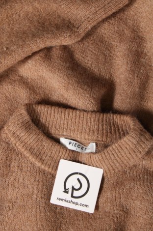 Γυναικείο πουλόβερ Pieces, Μέγεθος L, Χρώμα  Μπέζ, Τιμή 6,85 €