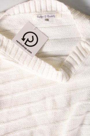 Дамски пуловер Rupert and Buckley, Размер XL, Цвят Бял, Цена 8,75 лв.