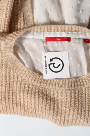 Дамски пуловер S.Oliver, Размер XS, Цвят Бежов, Цена 10,50 лв.