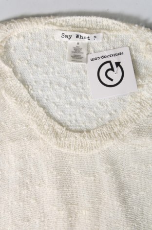 Дамски пуловер Say What, Размер M, Цвят Екрю, Цена 29,00 лв.