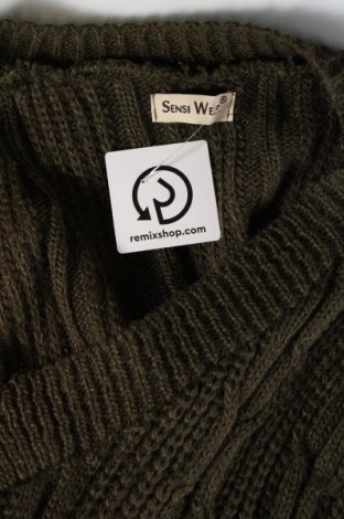 Дамски пуловер Sensi Wear, Размер XL, Цвят Зелен, Цена 14,50 лв.