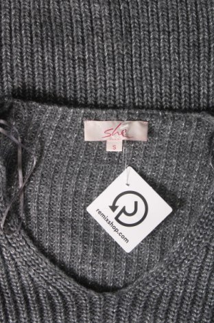Γυναικείο πουλόβερ She, Μέγεθος S, Χρώμα Γκρί, Τιμή 6,46 €