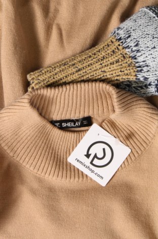 Дамски пуловер Sheilay, Размер S, Цвят Бежов, Цена 11,60 лв.