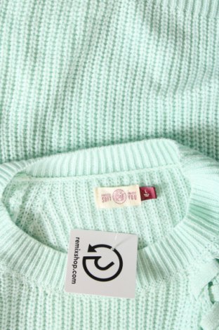 Дамски пуловер So, Размер L, Цвят Син, Цена 4,64 лв.