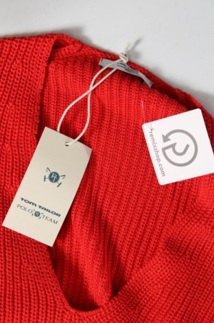 Дамски пуловер Tom Tailor, Размер S, Цвят Червен, Цена 16,53 лв.