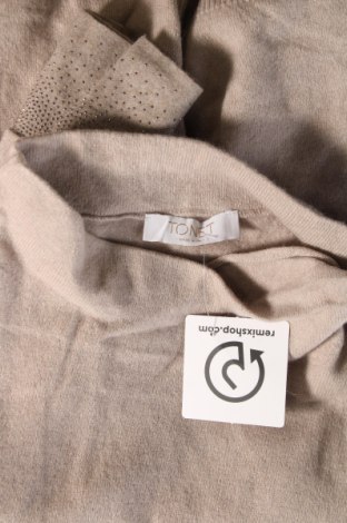 Дамски пуловер Tonet, Размер L, Цвят Бежов, Цена 54,00 лв.