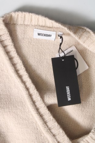 Damski sweter Weekday, Rozmiar XL, Kolor Beżowy, Cena 194,58 zł