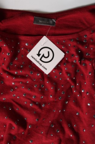 Дамски пуловер Yessica, Размер M, Цвят Червен, Цена 13,05 лв.
