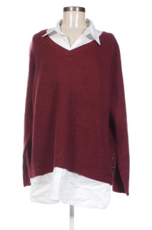 Дамски пуловер Yessica, Размер L, Цвят Червен, Цена 13,05 лв.