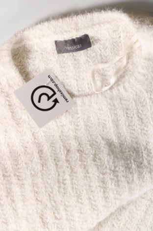 Γυναικείο πουλόβερ Yessica, Μέγεθος L, Χρώμα Λευκό, Τιμή 4,45 €