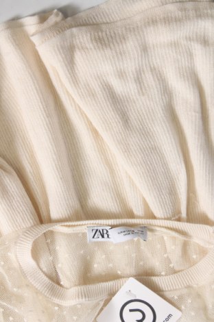 Pulover de femei Zara, Mărime M, Culoare Ecru, Preț 20,53 Lei