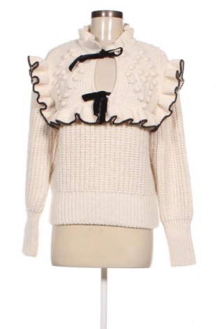 Дамски пуловер Zara, Размер M, Цвят Екрю, Цена 24,30 лв.