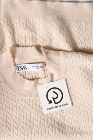 Дамски пуловер Zara, Размер S, Цвят Бежов, Цена 24,00 лв.