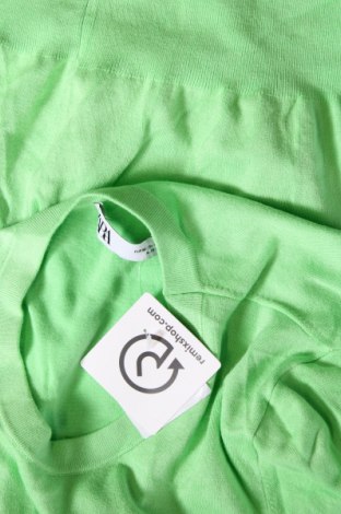 Дамски пуловер Zara, Размер M, Цвят Зелен, Цена 24,00 лв.