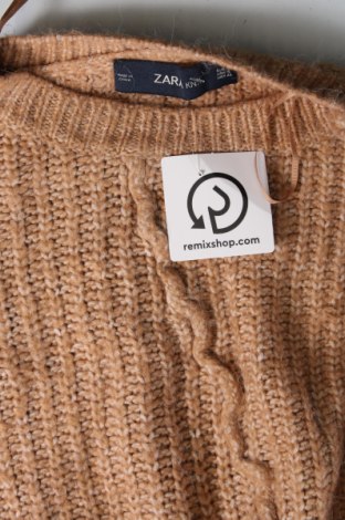 Дамски пуловер Zara Knitwear, Размер S, Цвят Бежов, Цена 10,80 лв.