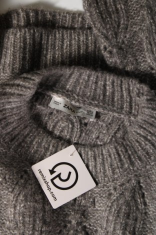 Дамски пуловер Zara Knitwear, Размер M, Цвят Сив, Цена 9,99 лв.