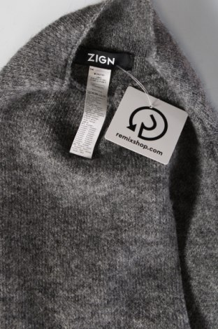 Дамски пуловер Zign, Размер M, Цвят Сив, Цена 11,89 лв.