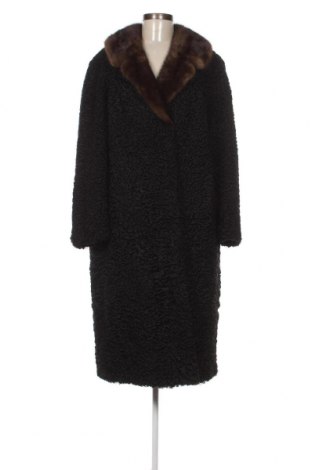 Дамско кожено палто, Размер L, Цвят Черен, Цена 117,15 лв.