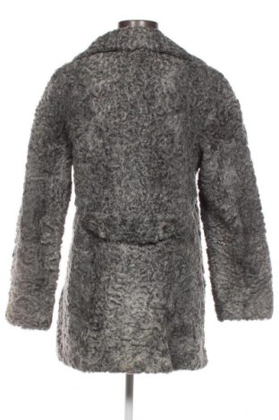 Дамско кожено палто, Размер S, Цвят Сив, Цена 118,80 лв.