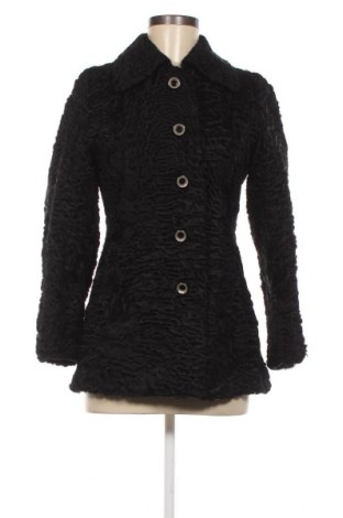 Дамско кожено палто, Размер S, Цвят Черен, Цена 118,80 лв.