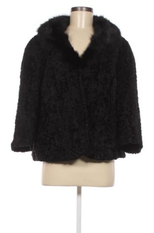 Дамско кожено палто, Размер XL, Цвят Черен, Цена 120,45 лв.