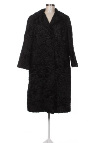 Дамско кожено палто, Размер L, Цвят Черен, Цена 118,80 лв.