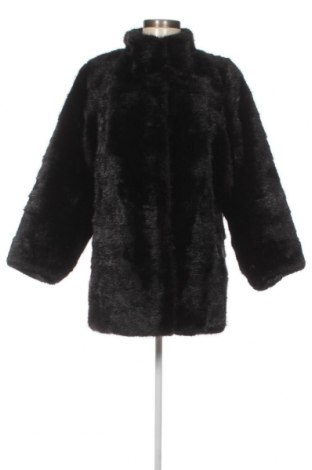 Дамско кожено палто, Размер L, Цвят Черен, Цена 165,00 лв.