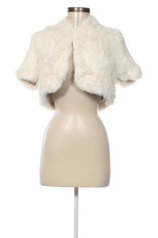 Δερμάτινο γυναικείο παλτό BCBG Max Azria, Μέγεθος XS, Χρώμα Εκρού, Τιμή 249,23 €