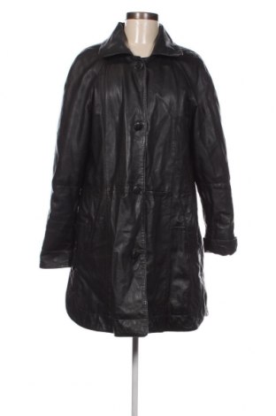 Дамско кожено яке, Размер XXL, Цвят Черен, Цена 97,37 лв.