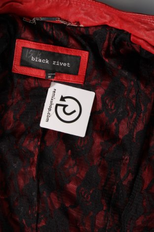 Γυναικείο δερμάτινο μπουφάν Black Rivet, Μέγεθος M, Χρώμα Κόκκινο, Τιμή 76,08 €