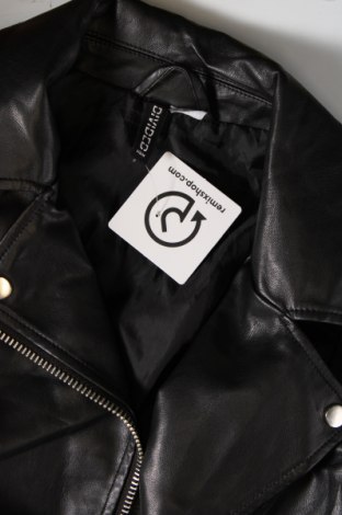 Γυναικείο δερμάτινο μπουφάν H&M Divided, Μέγεθος M, Χρώμα Μαύρο, Τιμή 25,16 €