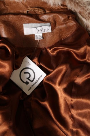 Γυναικείο δερμάτινο μπουφάν Heine, Μέγεθος L, Χρώμα Καφέ, Τιμή 64,67 €