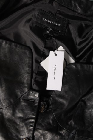 Γυναικείο δερμάτινο μπουφάν Karen Millen, Μέγεθος M, Χρώμα Μαύρο, Τιμή 286,65 €