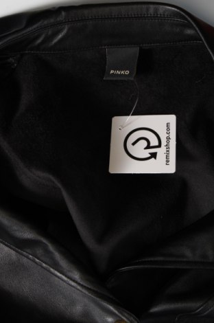 Γυναικείο δερμάτινο μπουφάν Pinko, Μέγεθος M, Χρώμα Μαύρο, Τιμή 199,48 €