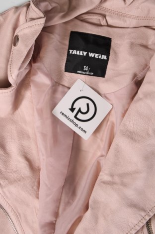 Γυναικείο δερμάτινο μπουφάν Tally Weijl, Μέγεθος XS, Χρώμα Ρόζ , Τιμή 25,76 €