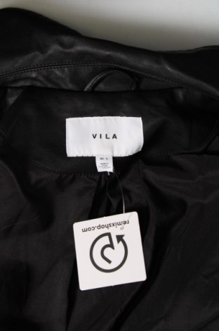 Γυναικείο δερμάτινο μπουφάν VILA, Μέγεθος L, Χρώμα Μαύρο, Τιμή 21,65 €
