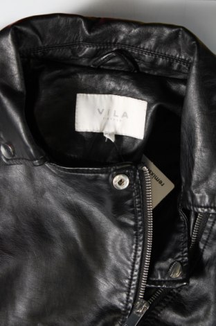 Γυναικείο δερμάτινο μπουφάν VILA, Μέγεθος S, Χρώμα Μαύρο, Τιμή 21,65 €