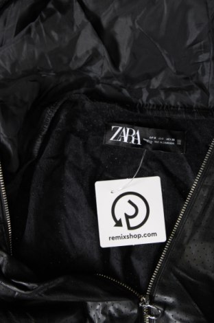 Dámska kožená bunda  Zara, Veľkosť S, Farba Čierna, Cena  16,48 €