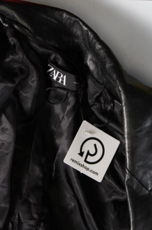 Γυναικείο δερμάτινο μπουφάν Zara, Μέγεθος XL, Χρώμα Μαύρο, Τιμή 18,40 €