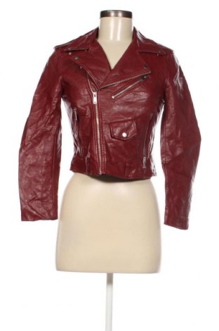 Damen Lederjacke Zara, Größe S, Farbe Rot, Preis 20,71 €