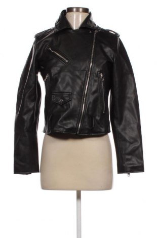 Γυναικείο δερμάτινο μπουφάν Zara, Μέγεθος M, Χρώμα Μαύρο, Τιμή 18,40 €