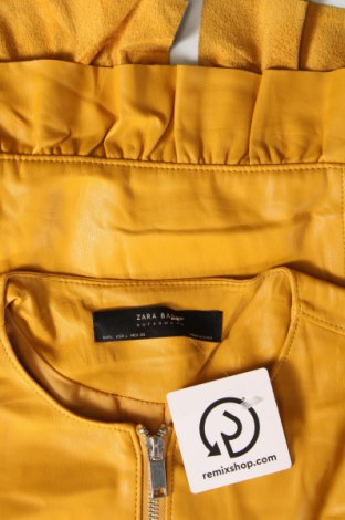 Dámska kožená bunda  Zara, Veľkosť L, Farba Žltá, Cena  16,87 €