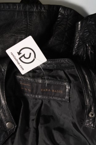 Γυναικείο δερμάτινο μπουφάν Zara, Μέγεθος M, Χρώμα Μαύρο, Τιμή 17,80 €