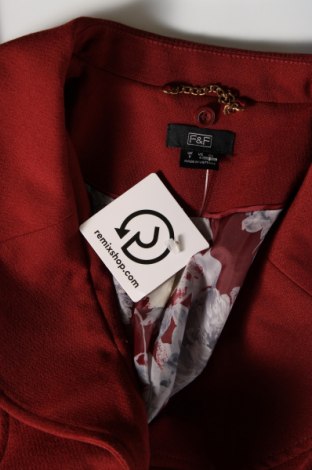 Γυναικείο παλτό F&F, Μέγεθος S, Χρώμα Κόκκινο, Τιμή 54,74 €